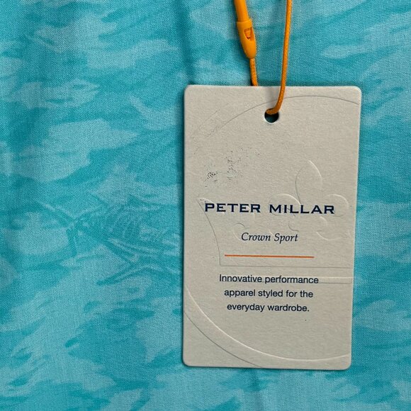 NEW PETER MILLAR Crown Sport Golf Shorts Men's 40 Waist Blue Game Fish Pattern - Picture 4 of 8